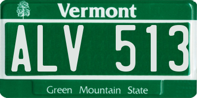 VT license plate ALV513