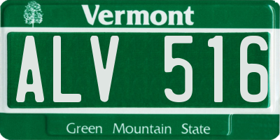 VT license plate ALV516