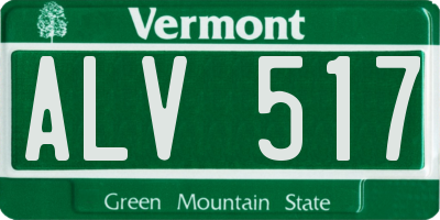 VT license plate ALV517