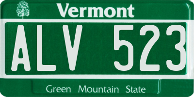 VT license plate ALV523