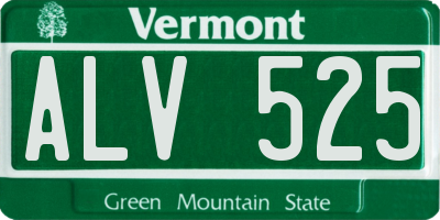 VT license plate ALV525