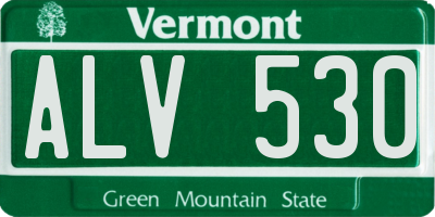 VT license plate ALV530