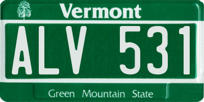 VT license plate ALV531