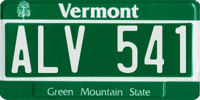 VT license plate ALV541