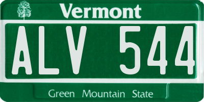 VT license plate ALV544