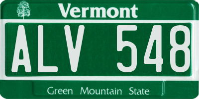 VT license plate ALV548