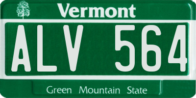 VT license plate ALV564