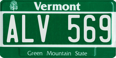 VT license plate ALV569