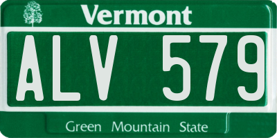 VT license plate ALV579