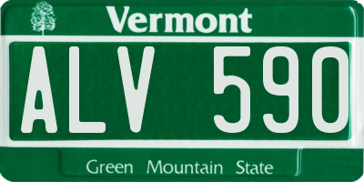 VT license plate ALV590