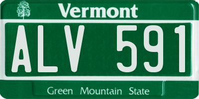 VT license plate ALV591