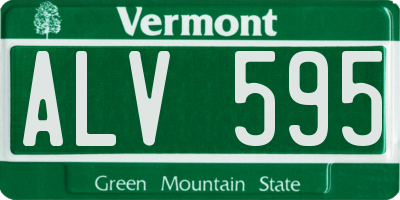 VT license plate ALV595