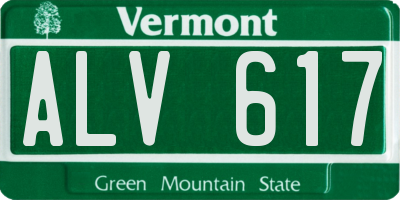 VT license plate ALV617