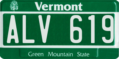 VT license plate ALV619