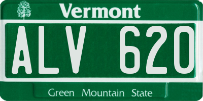 VT license plate ALV620