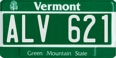VT license plate ALV621