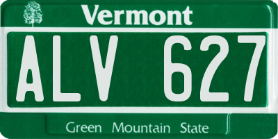 VT license plate ALV627