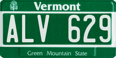 VT license plate ALV629