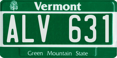 VT license plate ALV631