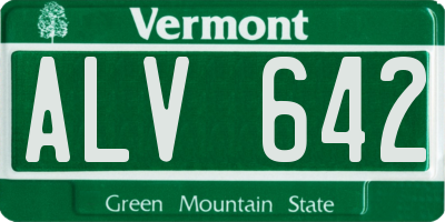 VT license plate ALV642