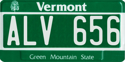 VT license plate ALV656