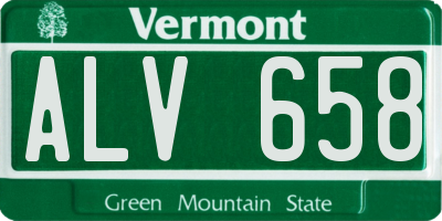 VT license plate ALV658