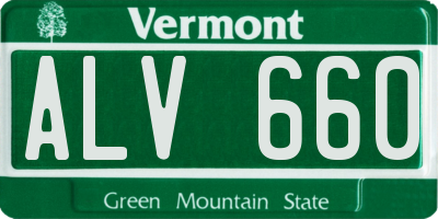 VT license plate ALV660