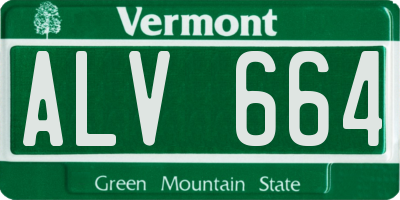 VT license plate ALV664
