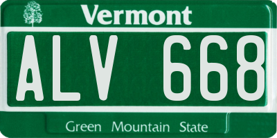 VT license plate ALV668