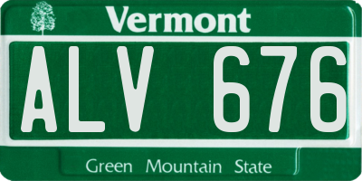 VT license plate ALV676