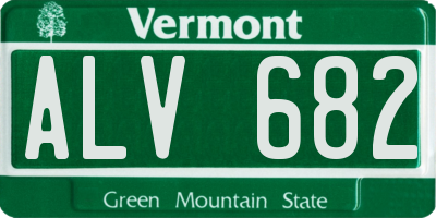 VT license plate ALV682