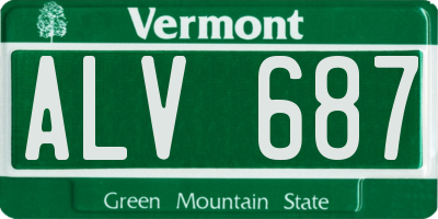 VT license plate ALV687