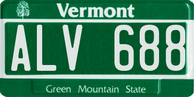 VT license plate ALV688