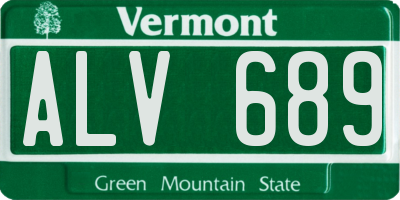 VT license plate ALV689