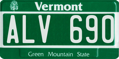 VT license plate ALV690