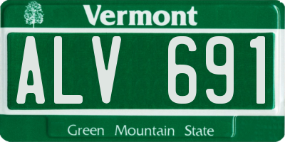 VT license plate ALV691