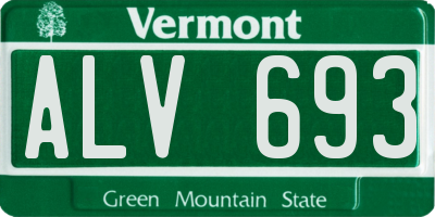 VT license plate ALV693
