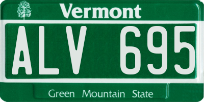 VT license plate ALV695