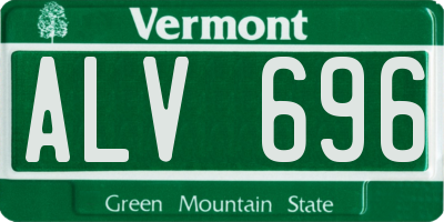 VT license plate ALV696