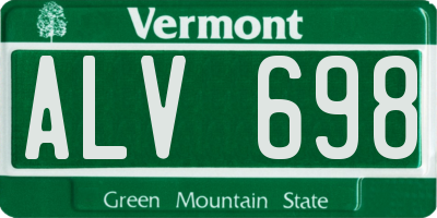 VT license plate ALV698