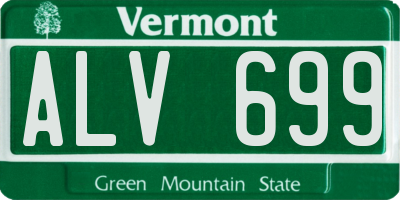 VT license plate ALV699