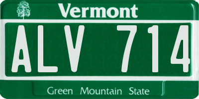 VT license plate ALV714