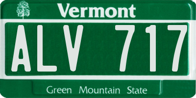 VT license plate ALV717