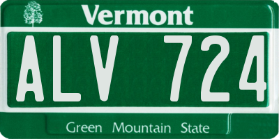 VT license plate ALV724