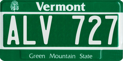 VT license plate ALV727