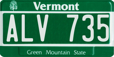 VT license plate ALV735