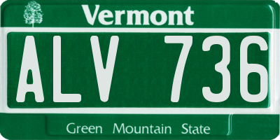 VT license plate ALV736