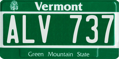 VT license plate ALV737