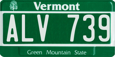 VT license plate ALV739