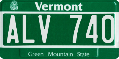 VT license plate ALV740